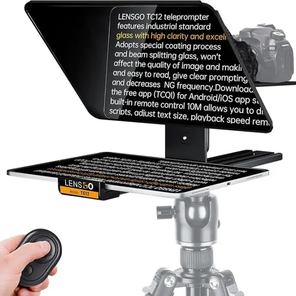 LENSGO TC12 Teleprompter for Smartphones and Cameras
