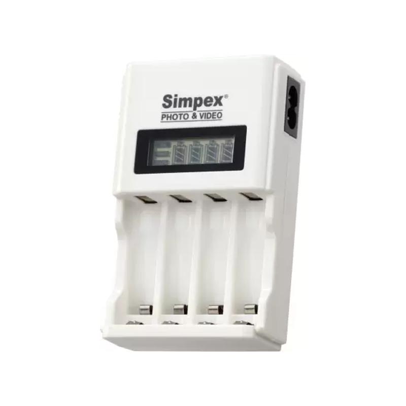 Simpex LCD-333 AA/AAA Ni-MH Fast Camera Battery Charger – White