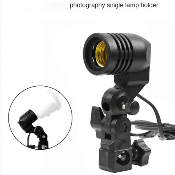 1 Piece Light Lamp Photo Studio E27 AC Socket Photography 1.8M Cable Cord Bulb Stand with Umbrella Holder Bulb Mount Lamp Holder Nylon US Plug