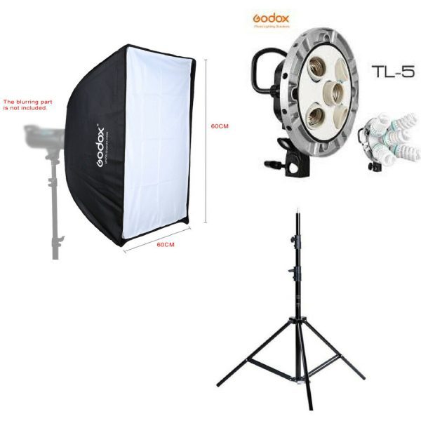 Godox TL-5 Multi-Holder with 60*60cm Softbox & Simpex Light Stand